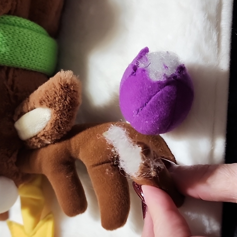 VINTAGE CHRISTMAS  MERRY MOOSE 🫎  STUFFED TOY  👀 SEE PHOTOS OF CONDITION  ! - Picture 6 of 9